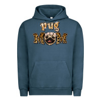 Pigment Midnight Navy Pug Mom Urban Hoodie - Jasminsmagicworld