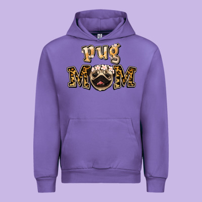 Pug Mom Urban Hoodie Designed By Jasminsmagicworld
