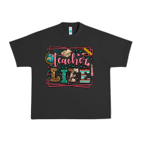 Pigment Black Teacher life leopard frame Urban Heavy Tee - LillyAllenDesigns