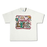 Pistachio Teacher life leopard frame Urban Heavy Tee - LillyAllenDesigns