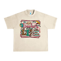Sandshell Teacher life leopard frame Urban Heavy Tee - LillyAllenDesigns