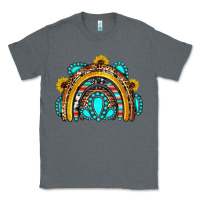 Charcoal Heather western gemstones sunflowers rainbow Classic Tee - OliviaCreatesArt