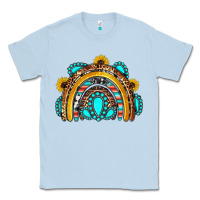 Dusty Blue western gemstones sunflowers rainbow Classic Tee - OliviaCreatesArt