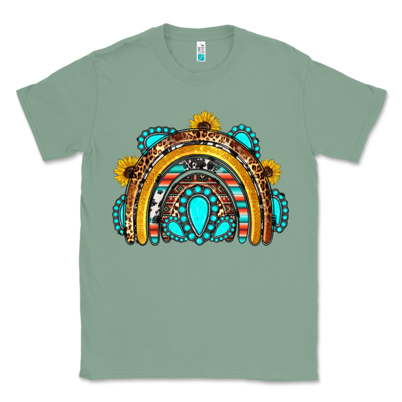 Western Gemstones Sunflowers Rainbow Classic Tee by OliviaCreatesArt | Teevron