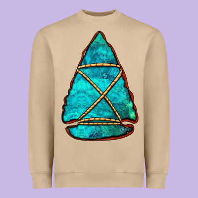 Turquoise Arrowhead Heavyweight Sweatshirt Designed By Jasminsmagicworld