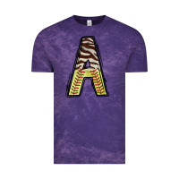 Cloud Purple softball alphabet a Vintage Tee - CowhideDigitalArt