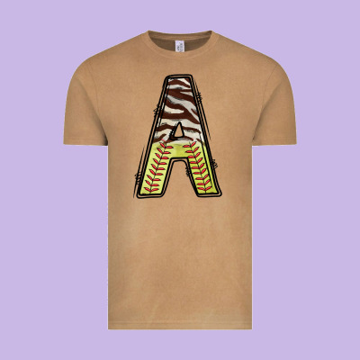 Softball Alphabet A Vintage Tee Designed By Cowhidedigitalart