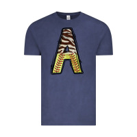 Vintage Denim softball alphabet a Vintage Tee - CowhideDigitalArt