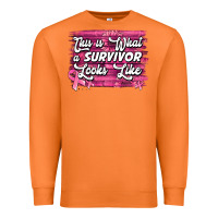Carrot this is what a survivor looks like breast cancer awareness Premium Sweatshirt - Jasminsmagicworld