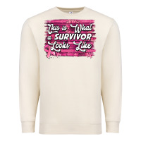 Sandshell this is what a survivor looks like breast cancer awareness Premium Sweatshirt - Jasminsmagicworld