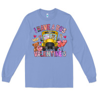 Colony Blue i have a bus full of valentines Long Sleeve Tee - CowhideDigitalArt