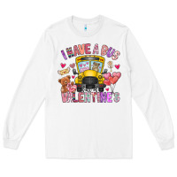 White i have a bus full of valentines Long Sleeve Tee - CowhideDigitalArt