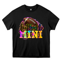 Black football mini Heavy Core Tee - OliviaCreatesArt