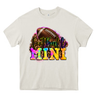 Cream football mini Heavy Core Tee - OliviaCreatesArt