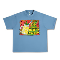 Pebble Blue life is short make it sweet Urban Heavy Tee - Jasminsmagicworld