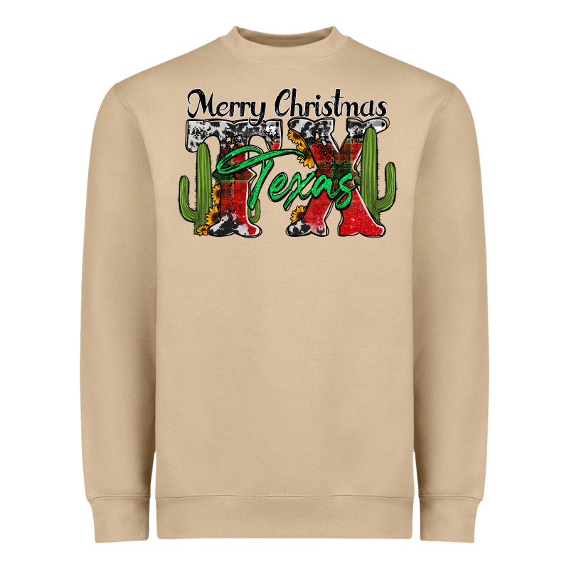 Merry Christmas Tx Texas Heavyweight Sweatshirt by Jasminsmagicworld | Teevron
