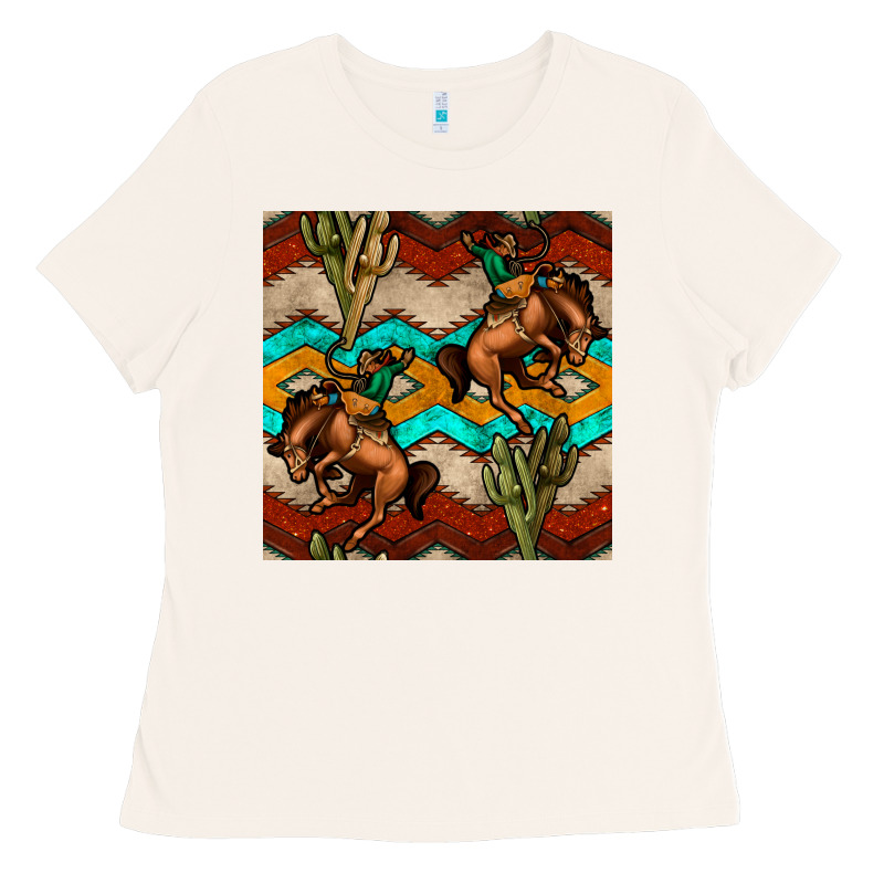 Native American Aztec Seamless Pattern 5 Ladies Tee by BundleAndBundleShop | Teevron