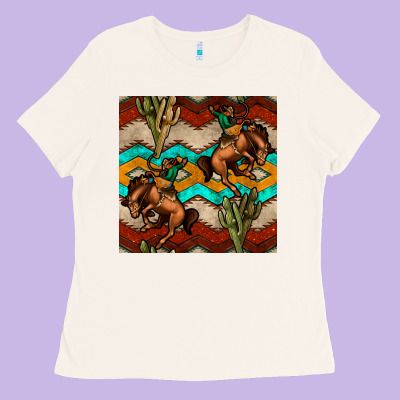 Native American Aztec Seamless Pattern 5 Ladies Tee Designed By Bundleandbundleshop