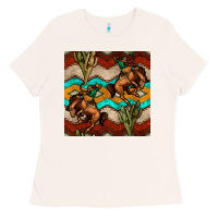 Bone native american aztec seamless pattern 5 Ladies Tee - BundleAndBundleShop