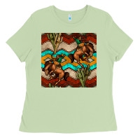 Matcha native american aztec seamless pattern 5 Ladies Tee - BundleAndBundleShop