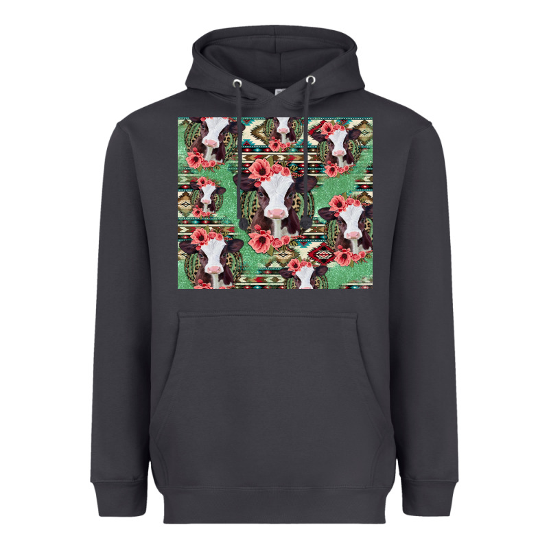 Baby Cow Floral Aztec Tumbler Heavyweight Hoodie by Jasminsmagicworld | Teevron