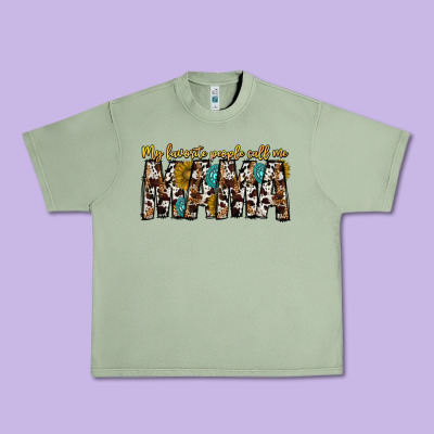 My Favorite Peoplle Call Me Mama Urban Heavy Tee Designed By Cowhidedigitalart