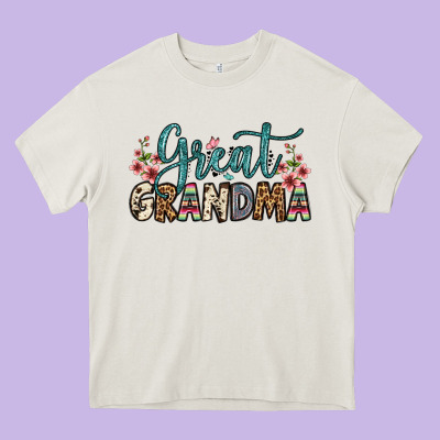 Great Grandma Heavy Core Tee Designed By Oliviacreatesart