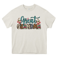 Cream great grandma Heavy Core Tee - OliviaCreatesArt
