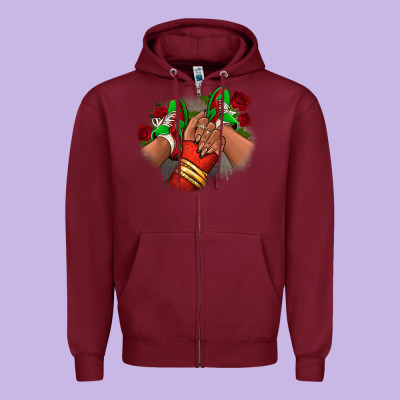 Latina Mexican Zipper Hoodie Designed By Ranaportraitstore