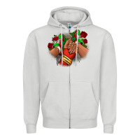 Dove Grey Latina Mexican Zipper Hoodie - RanaPortraitStore