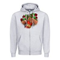 Heather Grey Latina Mexican Zipper Hoodie - RanaPortraitStore