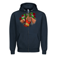 Navy Latina Mexican Zipper Hoodie - RanaPortraitStore