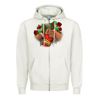 Oatmeal Heather Latina Mexican Zipper Hoodie - RanaPortraitStore
