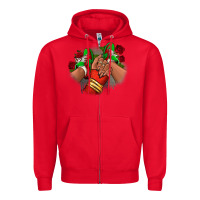 Red Latina Mexican Zipper Hoodie - RanaPortraitStore