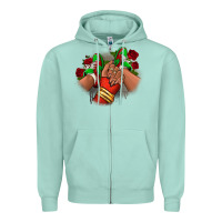 Seafoam Latina Mexican Zipper Hoodie - RanaPortraitStore