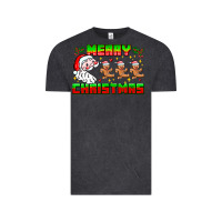 Vintage Black Merry Christmas Vintage Tee - CowhideDigitalArt
