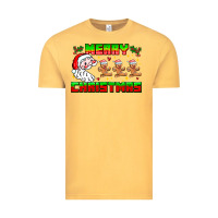 Vintage Mustard Merry Christmas Vintage Tee - CowhideDigitalArt