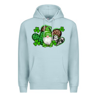 Blue Mist st patricks day gnome with western hearts Premium Hoodie - Artiststas