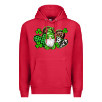 Cardinal st patricks day gnome with western hearts Premium Hoodie - Artiststas