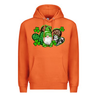 Carrot st patricks day gnome with western hearts Premium Hoodie - Artiststas