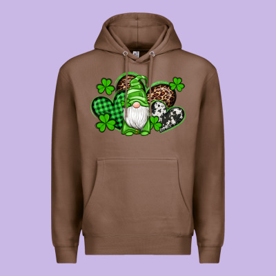 St Patricks Day Gnome With Western Hearts Premium Hoodie Designed By Artiststas