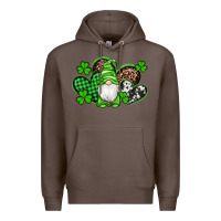 Coffee st patricks day gnome with western hearts Premium Hoodie - Artiststas