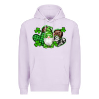 Lilac st patricks day gnome with western hearts Premium Hoodie - Artiststas