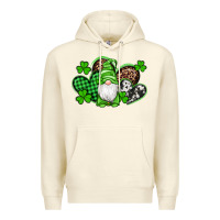 Sandshell st patricks day gnome with western hearts Premium Hoodie - Artiststas