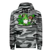 Slate Camo st patricks day gnome with western hearts Premium Hoodie - Artiststas