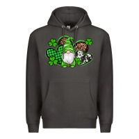 Smoke st patricks day gnome with western hearts Premium Hoodie - Artiststas