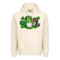 Tofu st patricks day gnome with western hearts Premium Hoodie - Artiststas