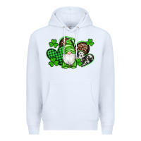 White st patricks day gnome with western hearts Premium Hoodie - Artiststas