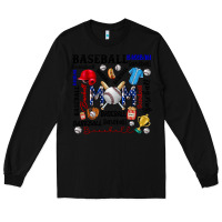 Black baseball mom Long Sleeve Tee - CowhideDigitalArt
