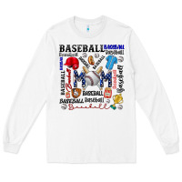 White baseball mom Long Sleeve Tee - CowhideDigitalArt
